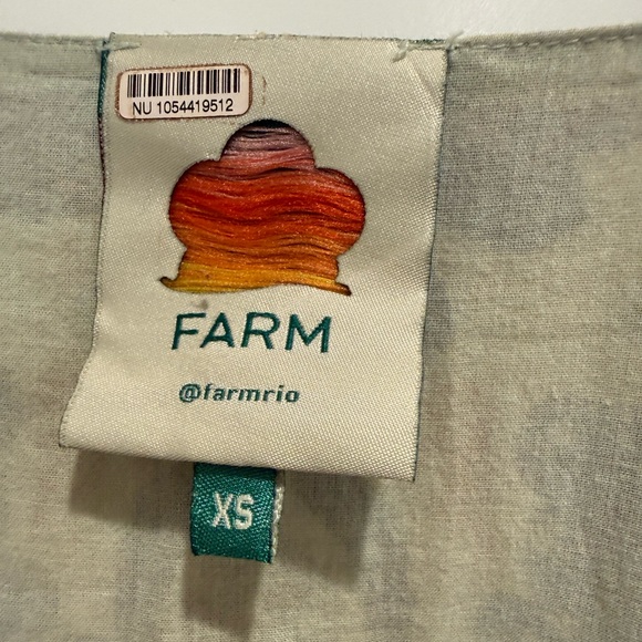 FARM RIO Ocean Tapestry Maxi Dress size XS Flutter Sleeve Floral - Picture 7 of 12